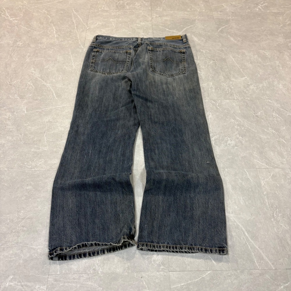 Urban Pipeline Mens Relaxed Bootcut Jeans Faded Blue Denim 33x30